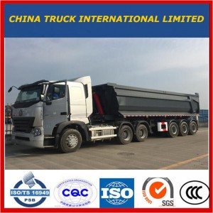 Cimc Tri Axles 25m3 - 37m3 Side Dump Semi Trailer / Tipper Truck Semi Trailer